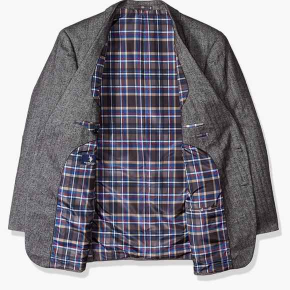 EUC U.S. POLO ASSN. Mens Portly Wool Blend Sport Coat - Picture 9 of 9